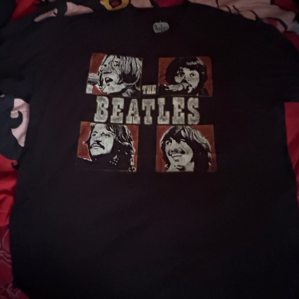 The Beatles Black Graphic T-Shirt
